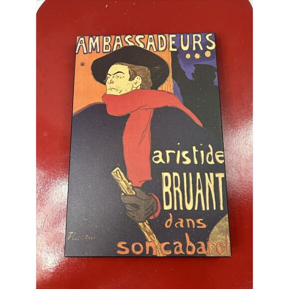 Toulouse-Lautrec Suite 1 Jane Avril & Ambassadors Set Of 2 Mini Print Wood 10x7 - Picture 5 of 8